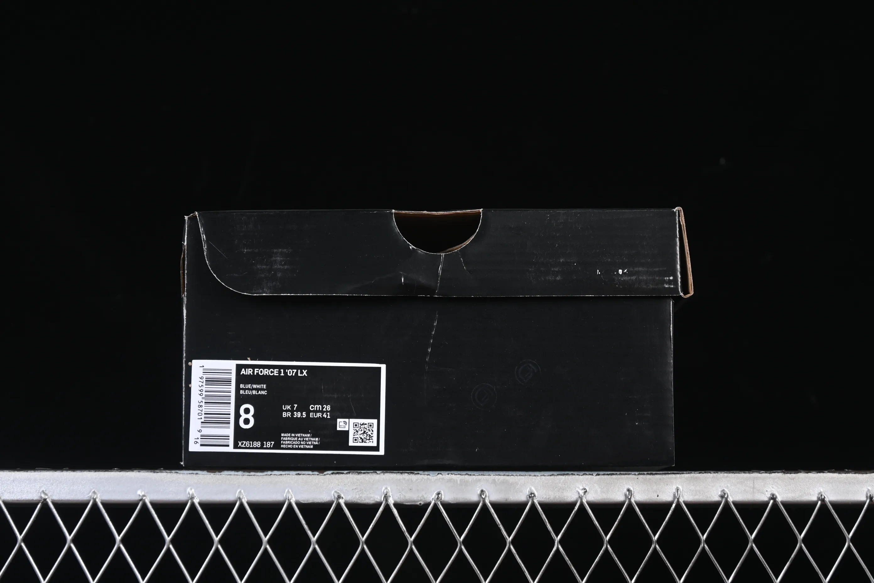 All categories Nk Air Force 1 Air Force series Nk Air Force 1 Low Air Force low top Nike Air Force 1'07 Low Supreme joint gray hook blue pig eight Air Force 1 low top casual sneakers XZ6188-187